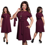 Beautiful Women Casual O-Neck Bodycon Plus Size Dresses