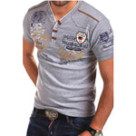 Men Fashions short sleeve solid color Personality Cultivating casual T Shirts