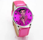 WristWatch for Women ladies Leather watch Band Betty Boop Pattern Stylish Watches Casual Reloj