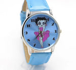 WristWatch for Women ladies Leather watch Band Betty Boop Pattern Stylish Watches Casual Reloj