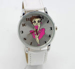 WristWatch for Women ladies Leather watch Band Betty Boop Pattern Stylish Watches Casual Reloj