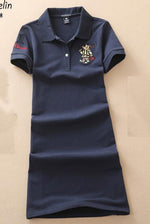 Casual 2XL 3XL Embroidery One Piece T Shirt Dresses