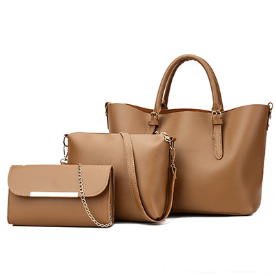 Women 3Pcs Leather Shoulder Bags