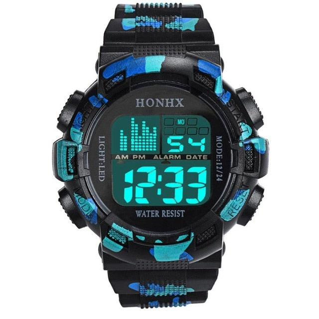 Mens Digital LED Analog Quartz Alarm Date Sports Wrist Watch