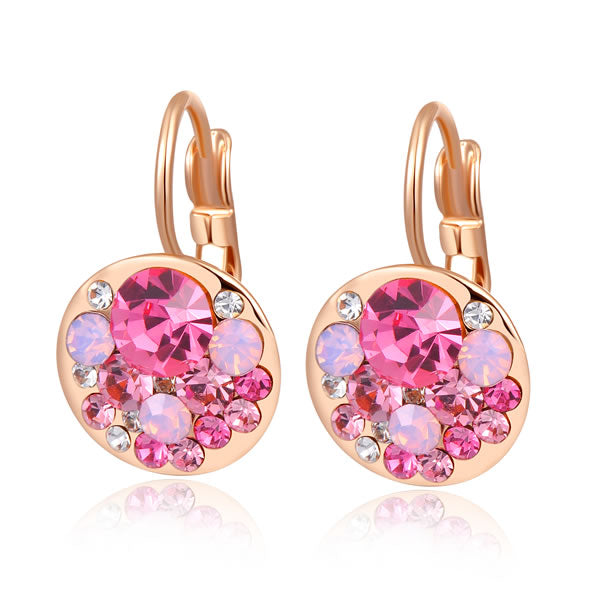 Elegant Stud Round Crystal Earrings For Woman