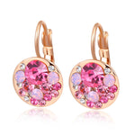 Elegant Stud Round Crystal Earrings For Woman