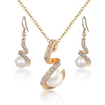 High Quality Flower Stainless Steel Pendant Necklace and Earring Set For Women