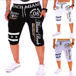 Men Casual Drawstring High Waist Short Pants