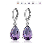 Waterdrop Long Silver-Color Dangle Earrings Brincos Pendiente For Women