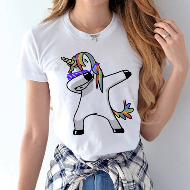 Casual Harajuku Love Printed Top Summer Female T shirt