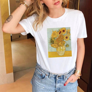 Casual Harajuku Love Printed Top Summer Female T shirt