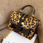 Elegant Women Brown and Black Printed Crossbody Purse