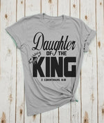 Daughter Of The King Crown Funny Slogan Graphic Women Fashion Rose T-Shirt