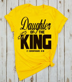 Daughter Of The King Crown Funny Slogan Graphic Women Fashion Rose T-Shirt