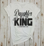 Daughter Of The King Crown Funny Slogan Graphic Women Fashion Rose T-Shirt