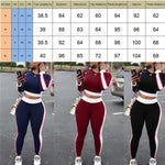 Women Sports Yoga Long Sleeve Crop Top Pants Outfit. Workout Gym Fitness Athletic Workout Clothes