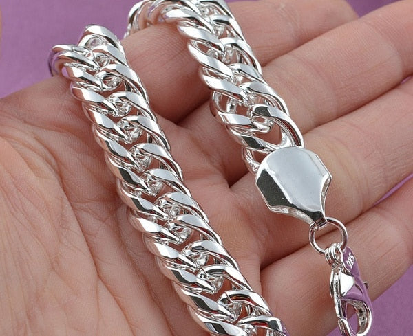 Women or Men Chain  Authentic 925 Sterling Silver Jewelry  Bracelet