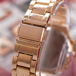 Women Crystal Rhinestone Fashion Luxury Gold Steel Quartz Wristwatches