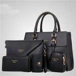 Women Fashion 5 Piece set Imitation Leather Purse Classic Messenger Shoulder Bag 6 Colors