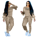 Two Piece Ruffles Pants Track Suits