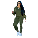 Two Piece Ruffles Pants Track Suits