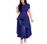 Plus Size Irregular Maxi Multilayer Ruffle Short Front Back Long Summer shirt/Dress