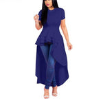 Plus Size Irregular Maxi Multilayer Ruffle Short Front Back Long Summer shirt/Dress