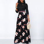 Women Long Maxi Three Quarter Floral Dress