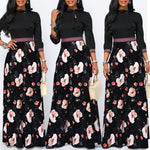 Women Long Maxi Three Quarter Floral Dress