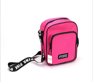 Women Pink Letter Casual 2 Piece Summer Full Length Tracksuit And Waist Bag