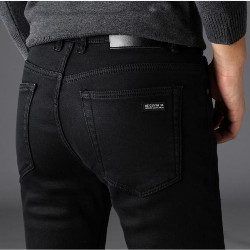 Soft Black Biker Masculino Men Classic Denim Jeans