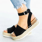 Women Solid Casual Fashion Ankle Strap Platform Sandals