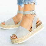 Women Solid Casual Fashion Ankle Strap Platform Sandals