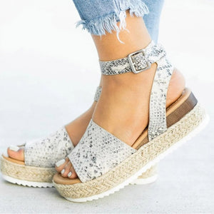 Women Solid Casual Fashion Ankle Strap Platform Sandals