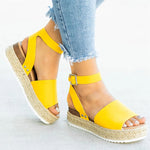 Women Solid Casual Fashion Ankle Strap Platform Sandals