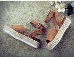 Women Solid Casual Fashion Ankle Strap Platform Sandals
