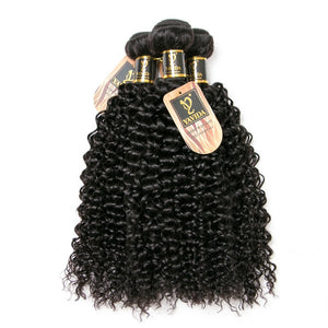 Women Curly Kinky  Human Weaving Hair Bundles Natural Color 1/3/4 Pieces Hair Bundles