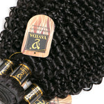 Women Curly Kinky  Human Weaving Hair Bundles Natural Color 1/3/4 Pieces Hair Bundles