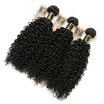 Women Curly Kinky  Human Weaving Hair Bundles Natural Color 1/3/4 Pieces Hair Bundles