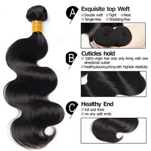 Women Body Wave Hair Hair Weave Bundles 1 piece Hair Extensions Human Hair