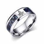 Stainless Steel Jewelry Band 8mm Personalize Carbon Fiber Ring For Men Engraved Tree Of Life