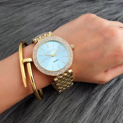 Silver Women Luxury Bracelet Watch