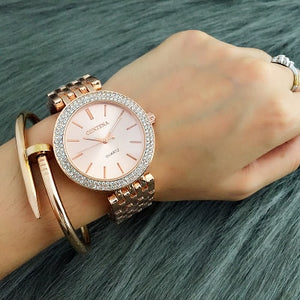 Silver Women Luxury Bracelet Watch