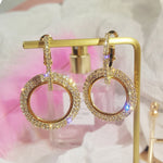 Luxury Crystal Gold and Silver Hoop Earrings