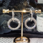 Luxury Crystal Gold and Silver Hoop Earrings