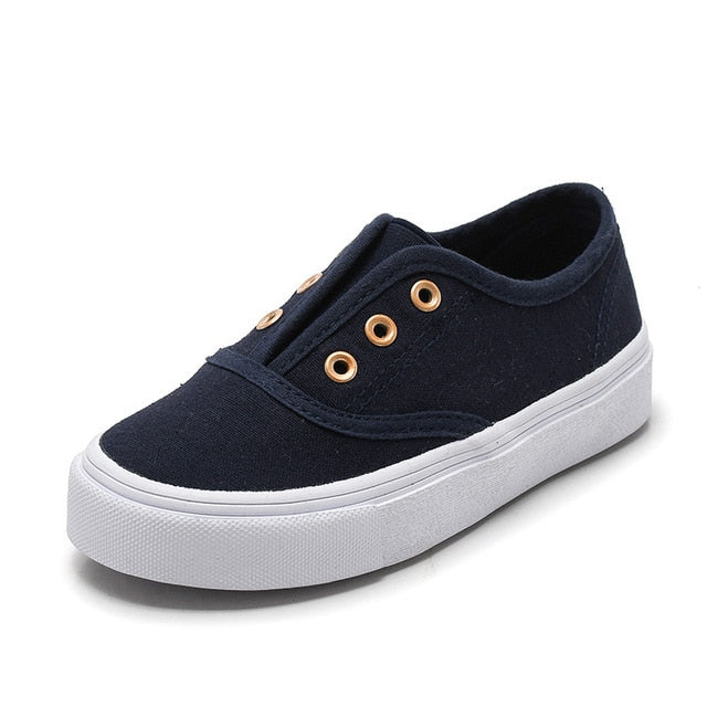 Casual  Boys and Girls Canvas Soft Canvas Comfortable Slip-on Sneakers Size 20-38 1-12T