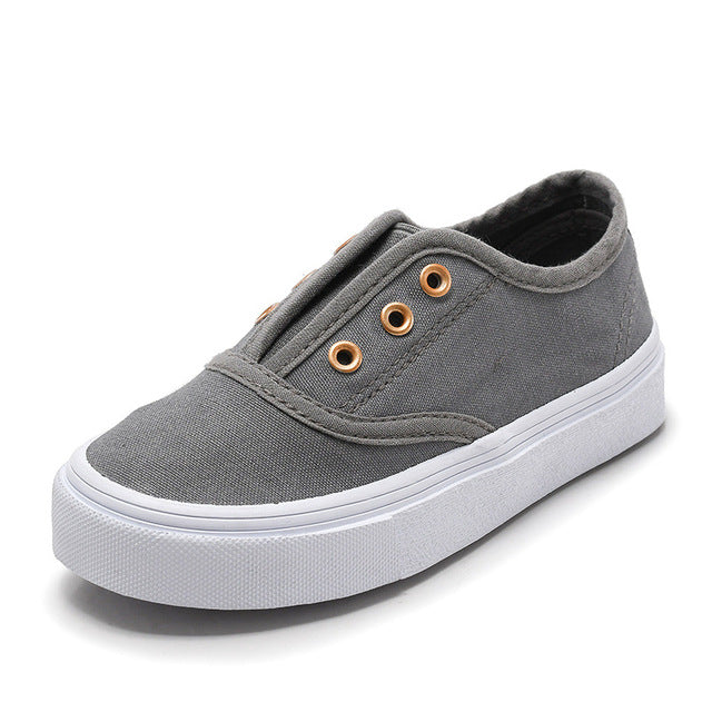 Casual  Boys and Girls Canvas Soft Canvas Comfortable Slip-on Sneakers Size 20-38 1-12T