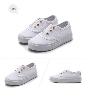 Casual  Boys and Girls Canvas Soft Canvas Comfortable Slip-on Sneakers Size 20-38 1-12T