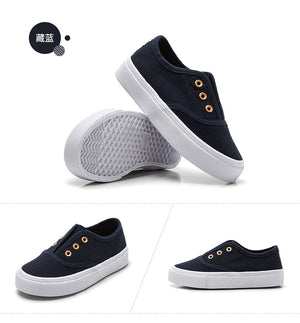 Casual  Boys and Girls Canvas Soft Canvas Comfortable Slip-on Sneakers Size 20-38 1-12T