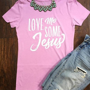 Love Me Some Jesus Faith and Believe Women Vintage Fashion Tees